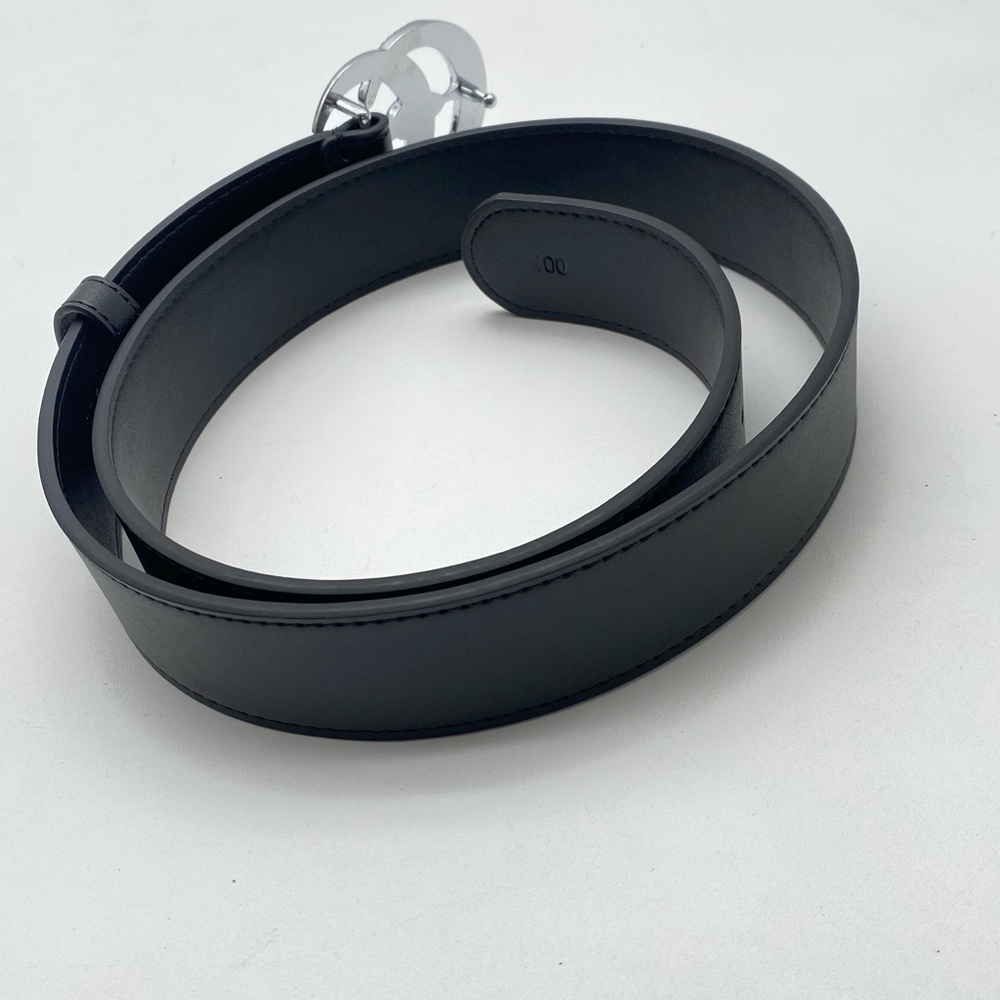 Gucci Black Leather Belt Silver Snake GG Buckle- 100 L W Box - Picture 7 of 13